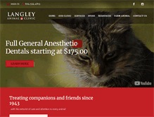 Tablet Screenshot of langleyanimalclinic.ca